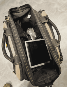work bag showing repeater