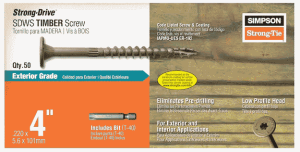 4-inch number 12 timber screws