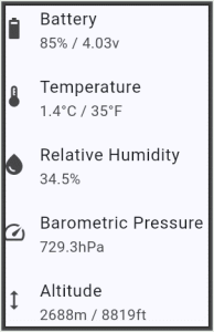 a telemetry report from a solar node