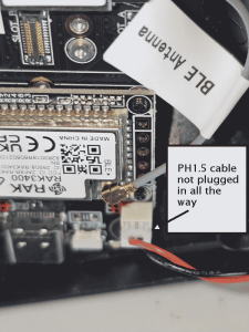 loose PH1.5 cable