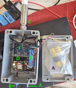 battery mounted to front cover